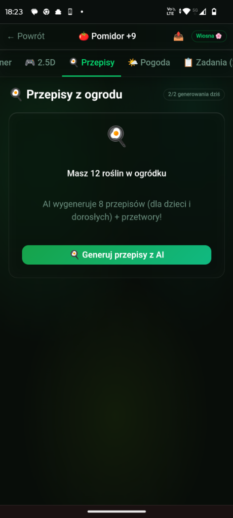 Generuj przepisy z AI